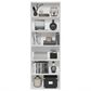HOMLUX 6-Tier Free Standing Open Storage Bookcase in White, , large