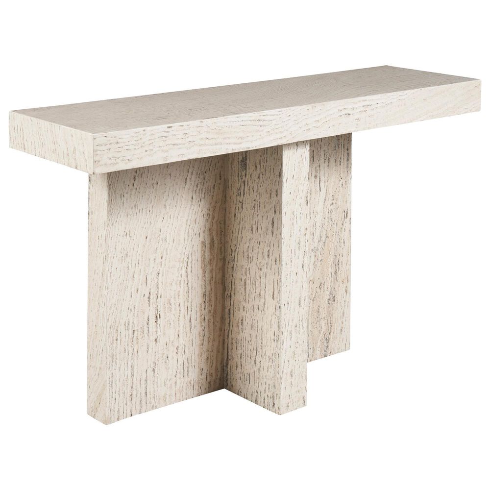Furniture Worldwide Daxton Console Table in White Travertine, , large
