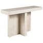Furniture Worldwide Daxton Console Table in White Travertine, , large