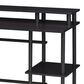 HOMLUX 45" Computer Desk with Dual Open Side Shelves in Espresso and Black, , large