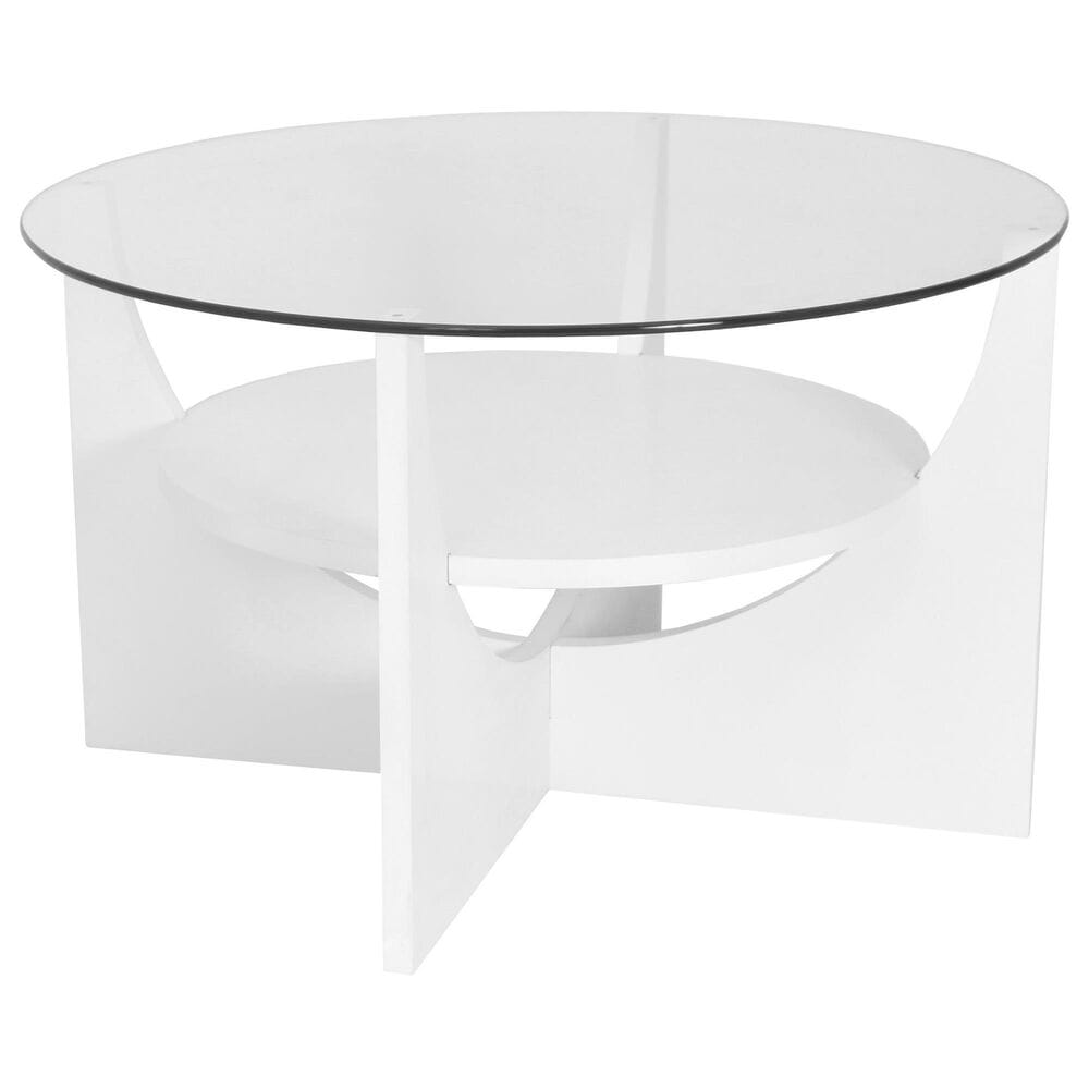 Lumisource U-Shaped Coffee Table in White and Clear, , large