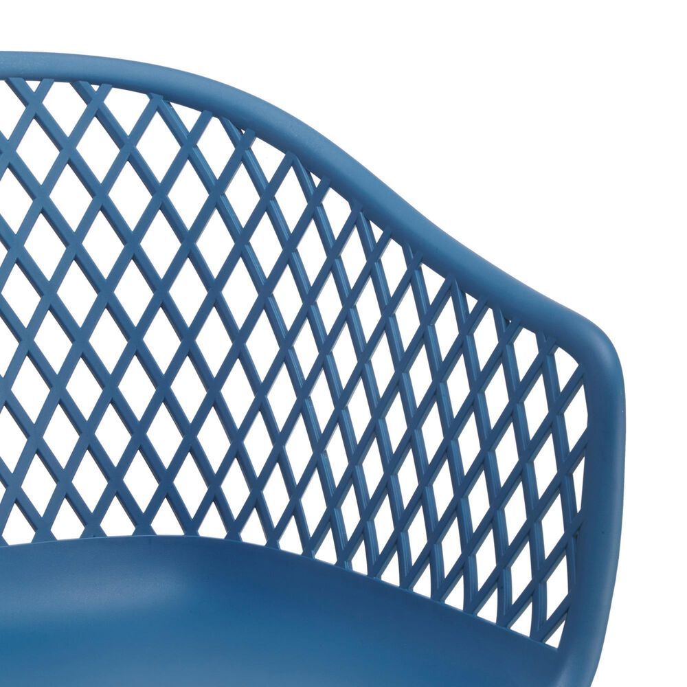 Moe&#39;s Home Collection Piazza Patio Chair in Blue &#40;Set of 2&#41;, , large