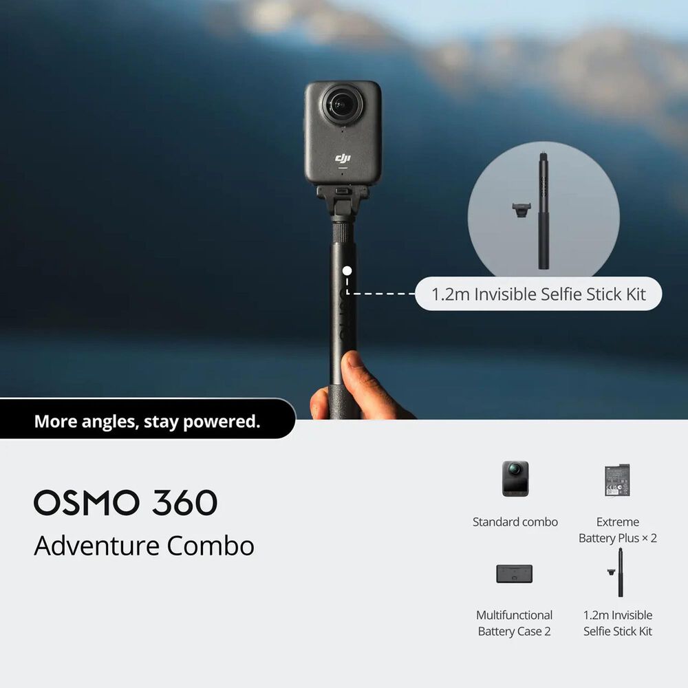 DJI Osmo 360 8K Action Camera Adventure Combo in Black, , large