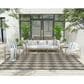 Nourison Positano Geometric Charcoal 7" x 10" Indoor/Outdoor Area Rug, , large
