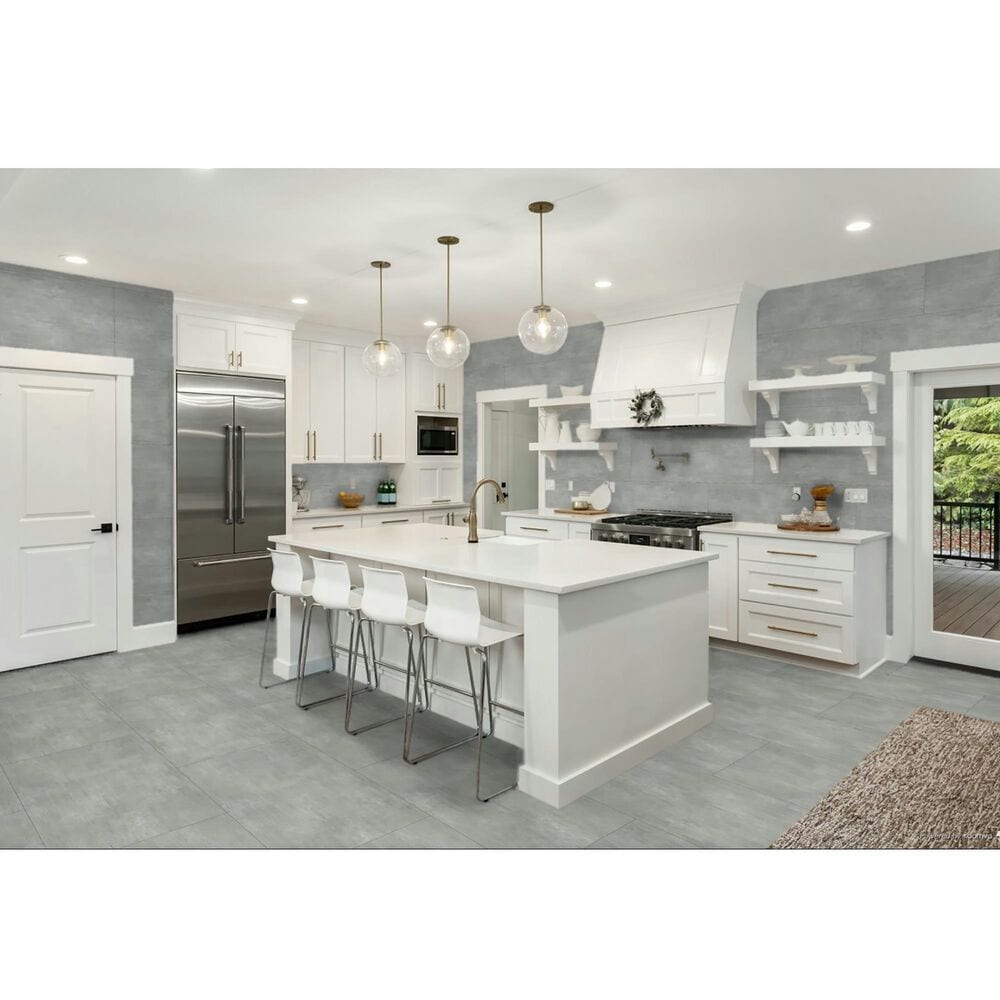 Emser Unified Gray 24" x 47" Tapiz Matte Porcelain Tile, , large
