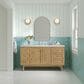 James Martin Vanities Laurent 60" Single Bathroom Vanity in Light Natural Oak with 3 cm Lime Delight Quartz Top and Rectangular Sink, , large