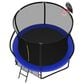 HOMLUX 10" Outdoor Trampoline with Basketball Hoop in Blue, , large
