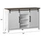 RTJ Furniture 2-Door Sideboard with Wine Storage in Antique White, , large