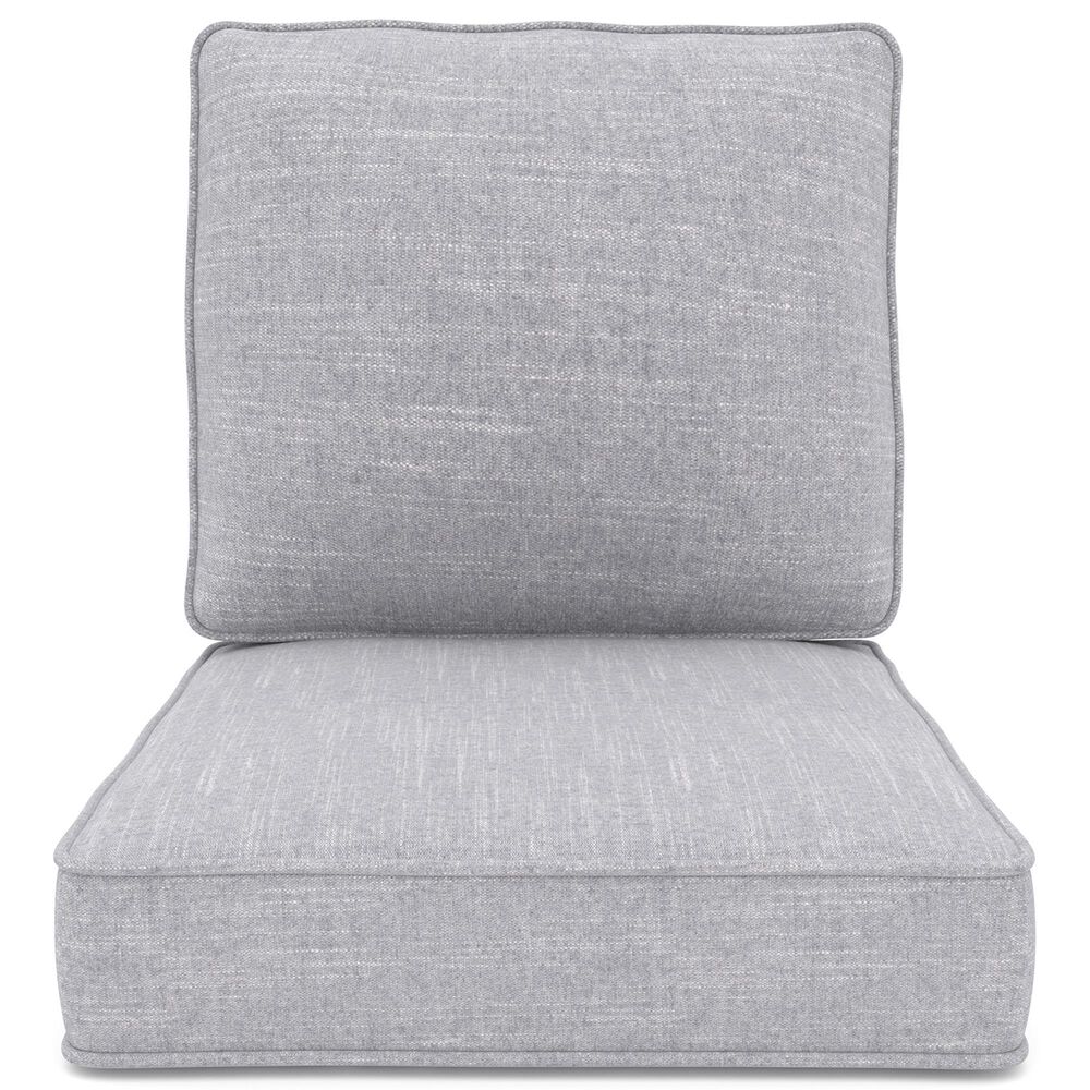 Sunwell Garden 4" Thick Outdoor Seat and Back Cushion Set in Light Gray, , large