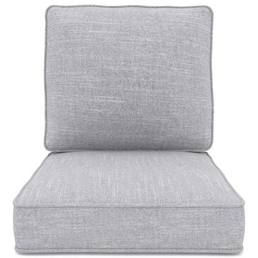 Sunwell Garden 4" Thick Outdoor Seat and Back Cushion Set in Light Gray, , large