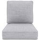 Sunwell Garden 4" Thick Outdoor Seat and Back Cushion Set in Light Gray, , large