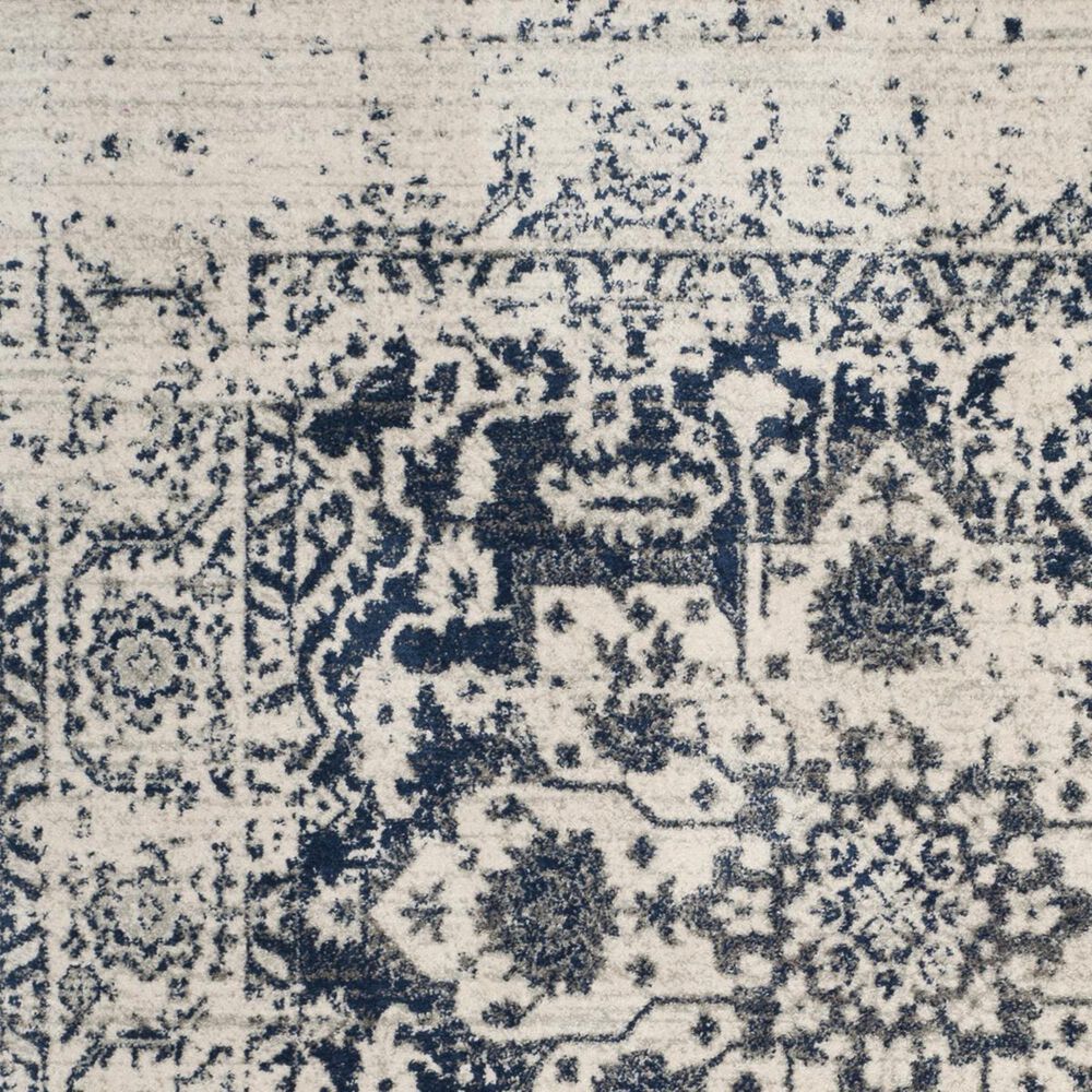 Safavieh Madison MAD603D 9&#39; Round Cream and Navy Area Rug, , large