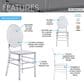 Rta Products Llc Ghost Stackable Side Chair in Clear (Set of 2), , large