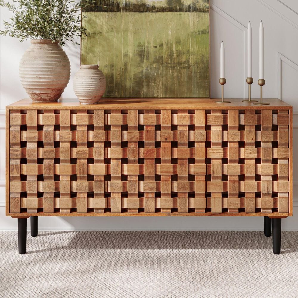 37B Trent 60&quot; Accent Cabinet in Brown, , large