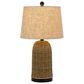 Cal Lighting Indio Wicker Basket Table Lamp in Brown and Black, , large