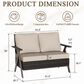 Sunwell Garden 3-Piece Patio Chat Set in Beige, , large