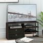 HOMLUX 46.6" Simple Design TV Stand with Bins in Walnut and Black, , large