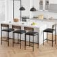 GARVEE 25.5" Bar Stool in Rustic Brown (Set of 4), , large