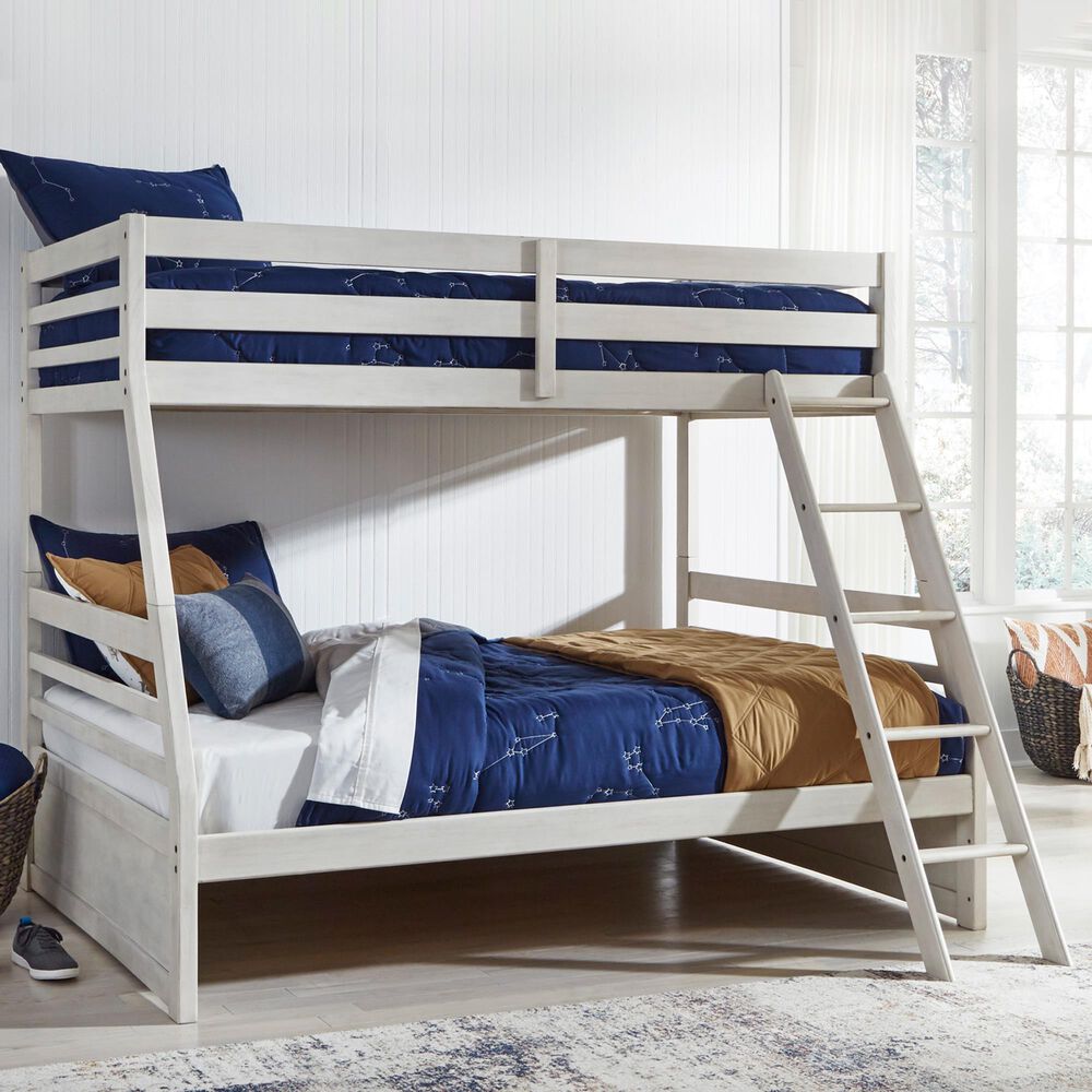 Ashley Robbinsdale Twin over Full Bunk Bed in Antique White, , large