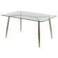 LumiSource Clara Dining Table in Gold and Clear - Table Only, , large