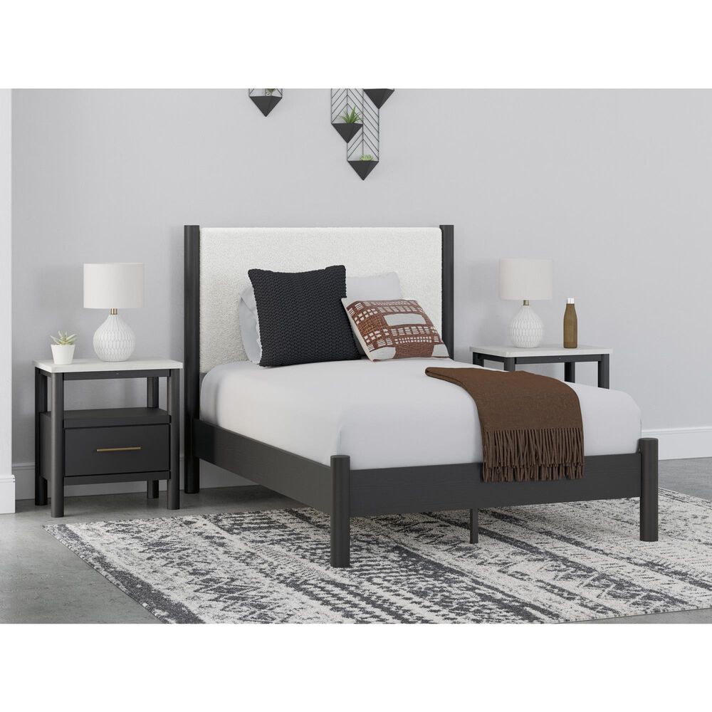 Ashley Cadmori 3-Piece Full Platform Bedroom Set in Black and White, , large