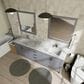 Lexora Home Jacques 80" Double Bathroom Vanity in Dark Grey with 2 cm White Carrara Marble Top and Rectangular Sinks, , large