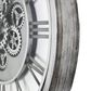 Yosemite Home Decor 32" Round Gear Wall Clock in Silver, , large