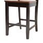 Baxton Studio Nicolette Counter Stool in Dark Brown and Walnut Brown (Set of 2), , large