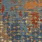 Kas Oriental Rugs Illusions Elements 3"3" x 4"11" Blue and Coral Area Rug, , large