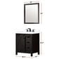 Lexora Home Marsyas 30" Single Bathroom Vanity in Brown with White Quartz Top and Rectangular Sink, , large