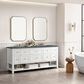 James Martin Vanities Breckenridge 72" Double Bathroom Vanity in Bright White with 3 cm Parisien Bleu Quartz Top and Rectangular Sinks, , large