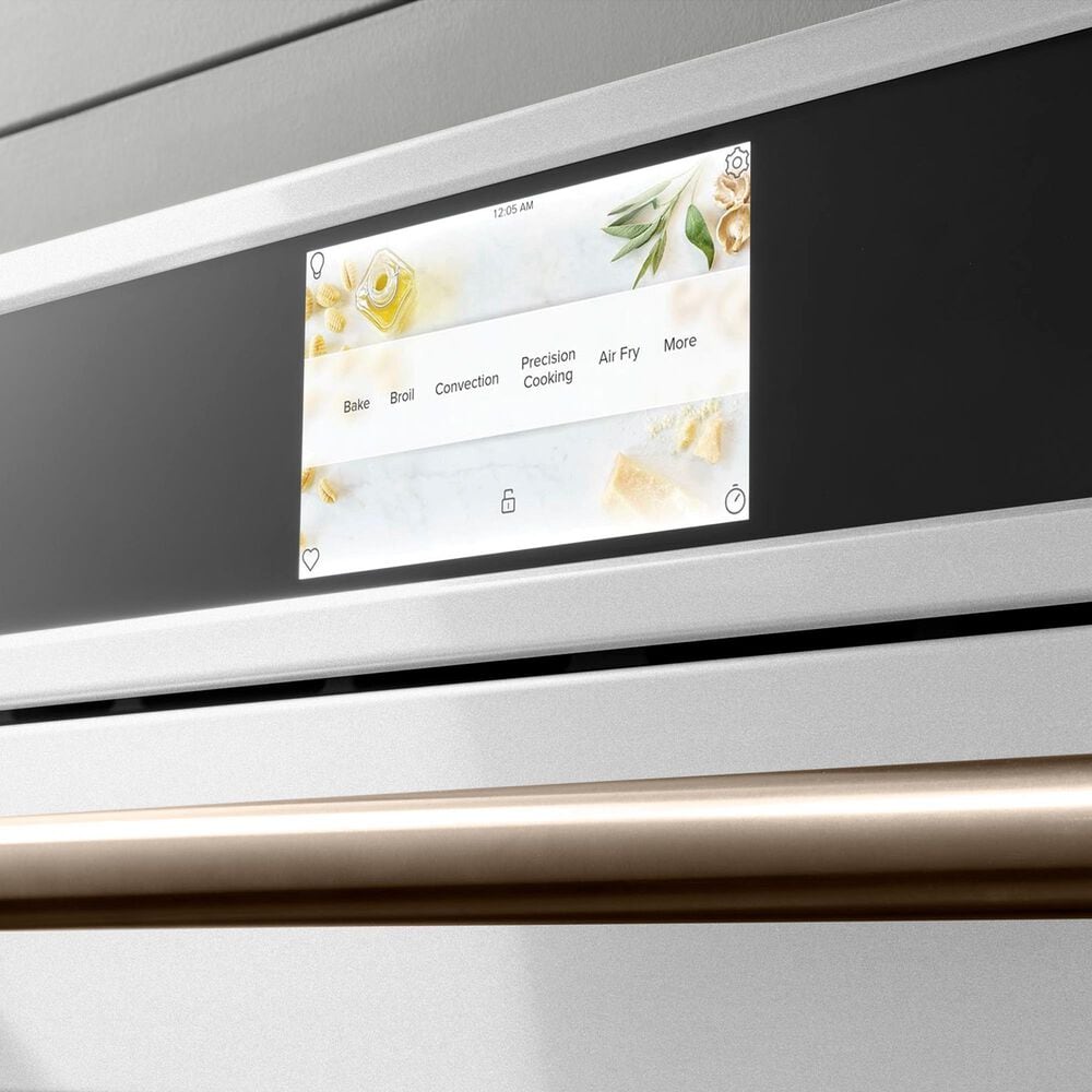Cafe Professional Series 5 Cu. Ft. Smart Built-In Convection Single Wall Oven in Matte White, , large