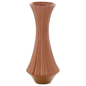 Maple and Jade 20" x 8" Modern Vase in Light Rust and Terracotta, , large