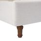 Hearth and Haven Hayden Queen Panel Bed with Ivory Upholstery in Walnut, , large