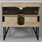 Lexora Home Lancy 36" Single Bathroom Vanity in Rustic Acacia with 2 cm White Quartz Top and Rectangular Sink, , large