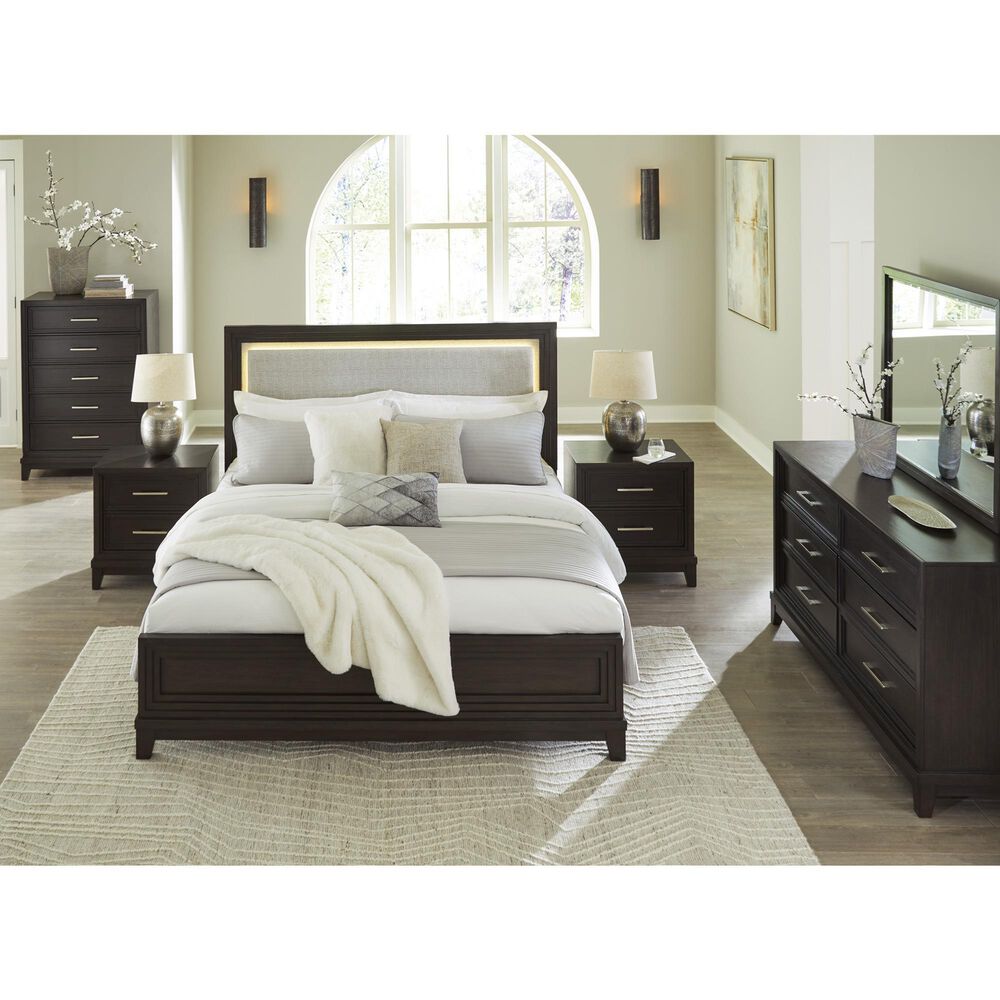 Ashley Neymorton 6-Drawer Dresser and Mirror in Dark Grayish Brown, , large