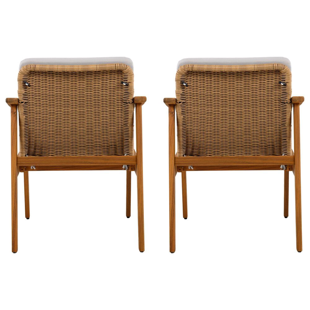 Hearth and Haven Outdoor Dining Chair in Grey (Set of 2), , large