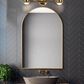 HOMLUX 24" x 36" Arched Mantle Mirror in Gold, , large