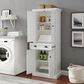 Crosley Furniture Shoreline Pantry in White, , large