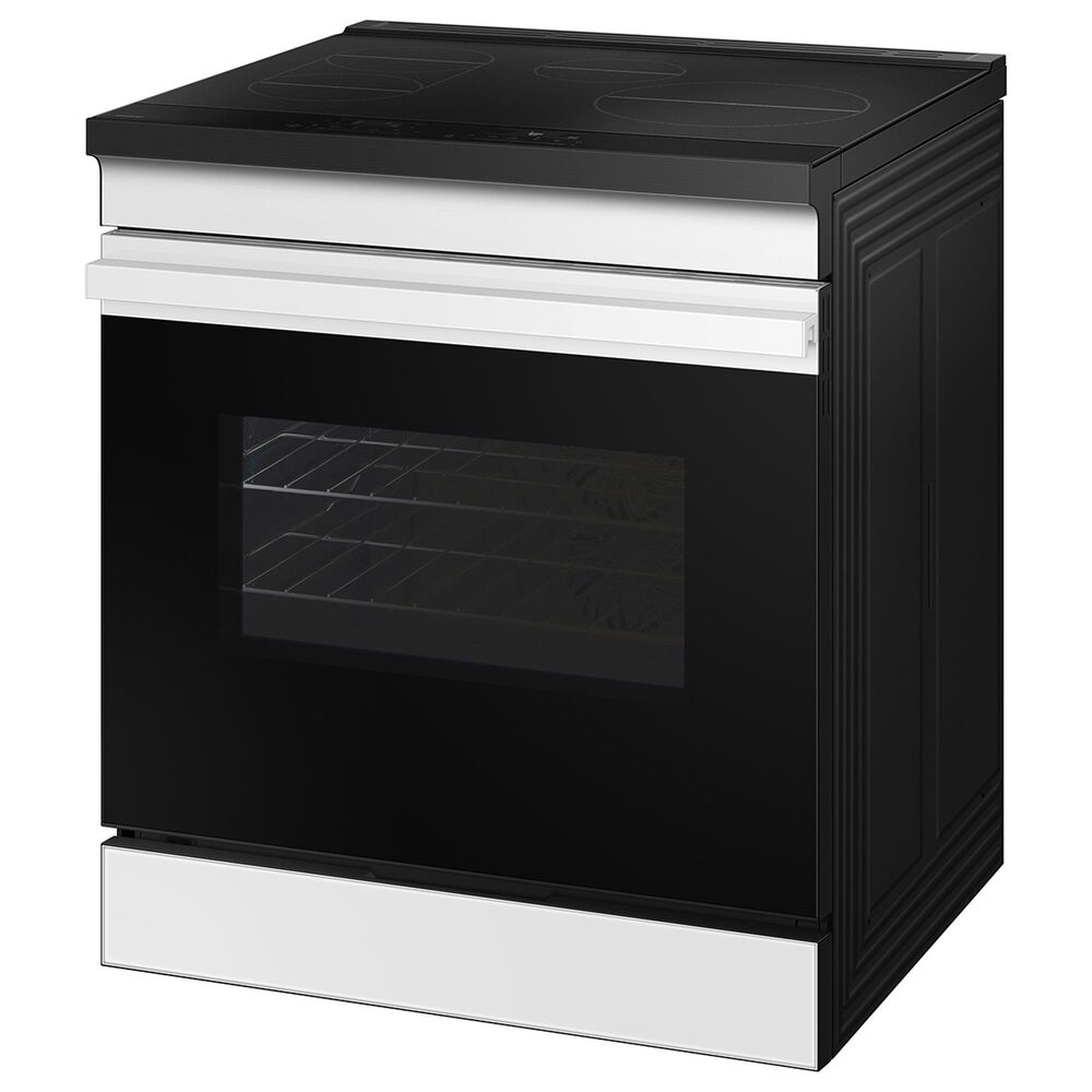 Samsung Bespoke Bespoke 6.3 Cu. Ft. Smart Slide-In Electric Induction Range with Anti-Scratch Glass Cooktop and Air Fry in White Glass, , large