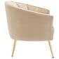 Lumisource Tania Accent Chair in Champagne Velvet and Gold, , large