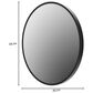 HOMLUX 24" Round Wall Mirror in Black, , large