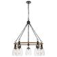 Cal Lighting Kavala 5-Light Chandelier in Burlap and Antique Brass, , large