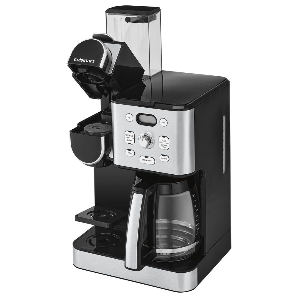 Cuisinart 2-IN-1 Center Combo Brewer Coffee Maker, Black Stainless 