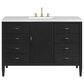 James Martin Vanities Myrrin 48" Vanity in Carbon Oak with 3 cm White Zeus Quartz Top, , large