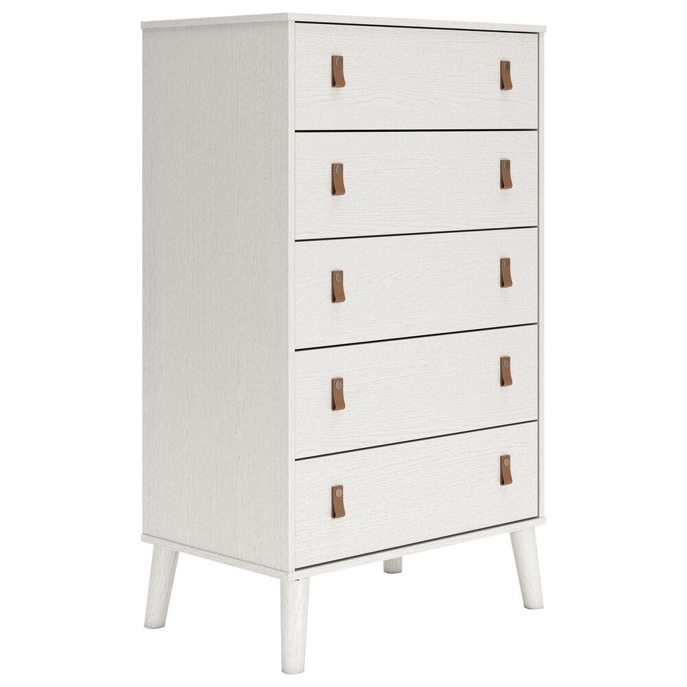 Ashley Aprilyn 5-Drawer Chest in White, , large