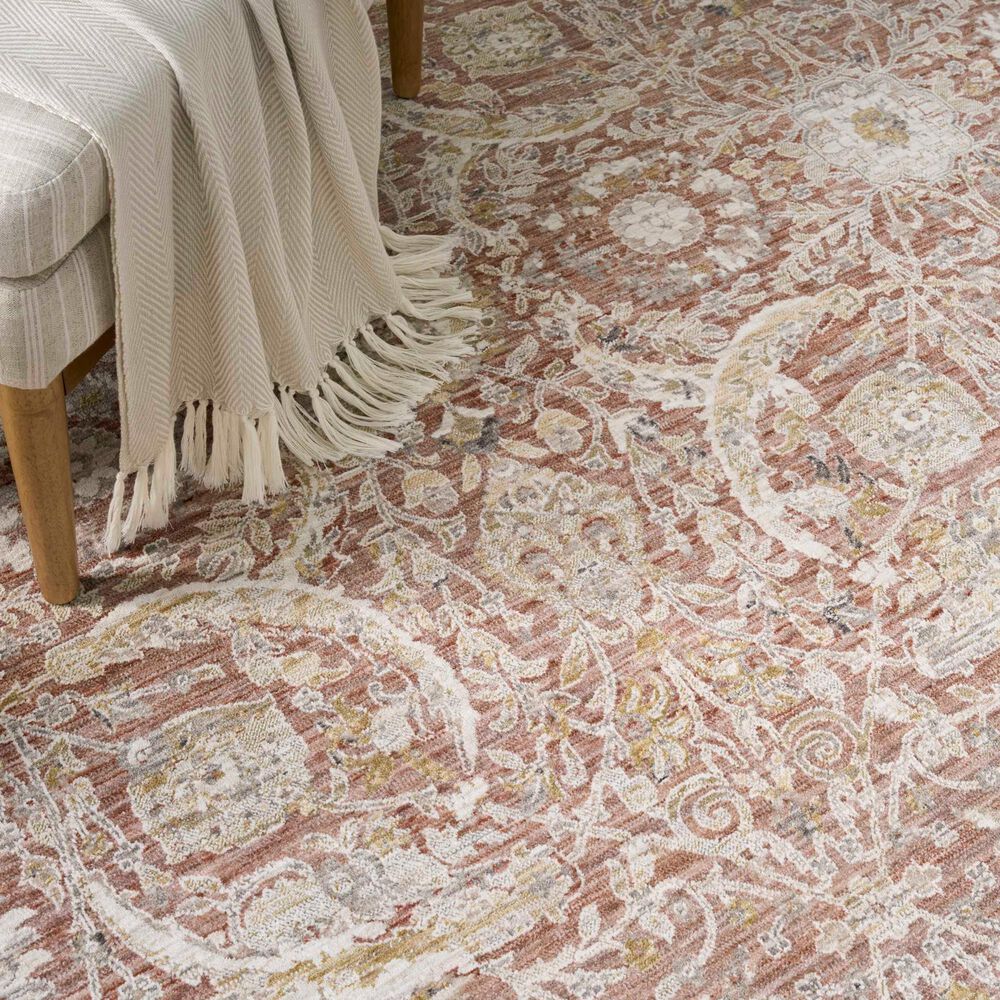 Nourison Antique Fusion Brick 3'11" x 5'10" Area Rug, , large