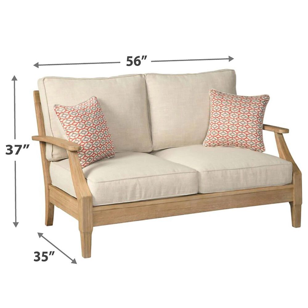 Signature Design by Ashley Clare View 6-Piece Patio Conversation Set in Grayish Brown, , large