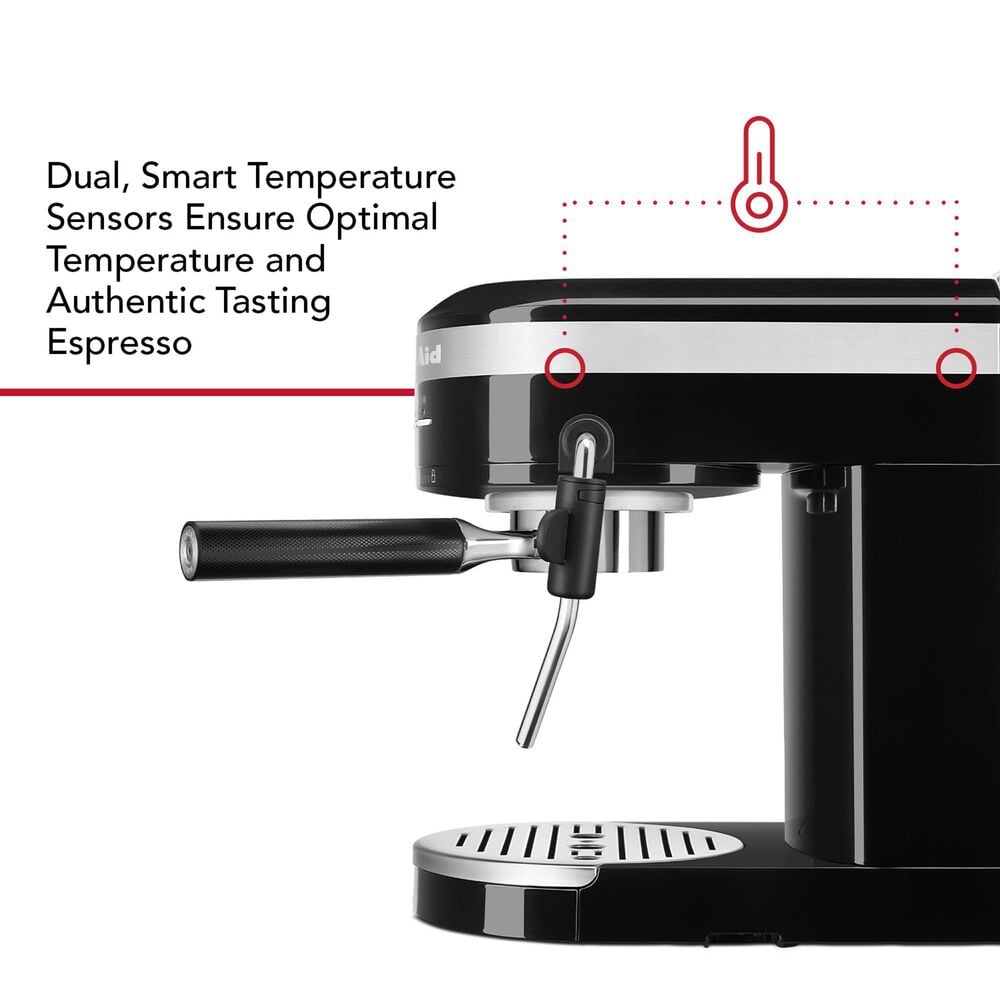 KitchenAid 47 Oz Semi-Automatic Espresso Machine in Onyx Black, , large