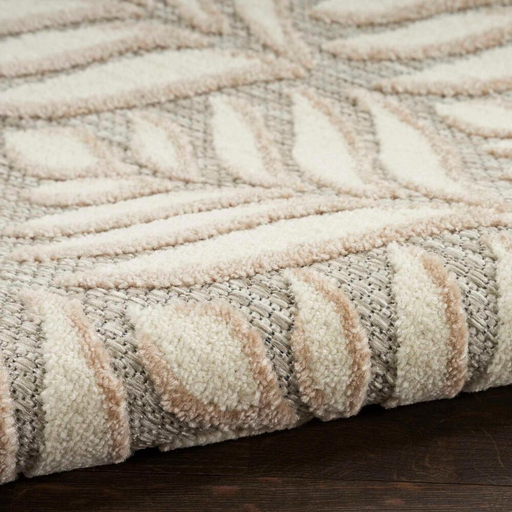 Nourison Aloha Floral 3&#39;6&quot; x 5&#39;6&quot; Ivory and Grey Indoor/Outdoor Area Rug, , large